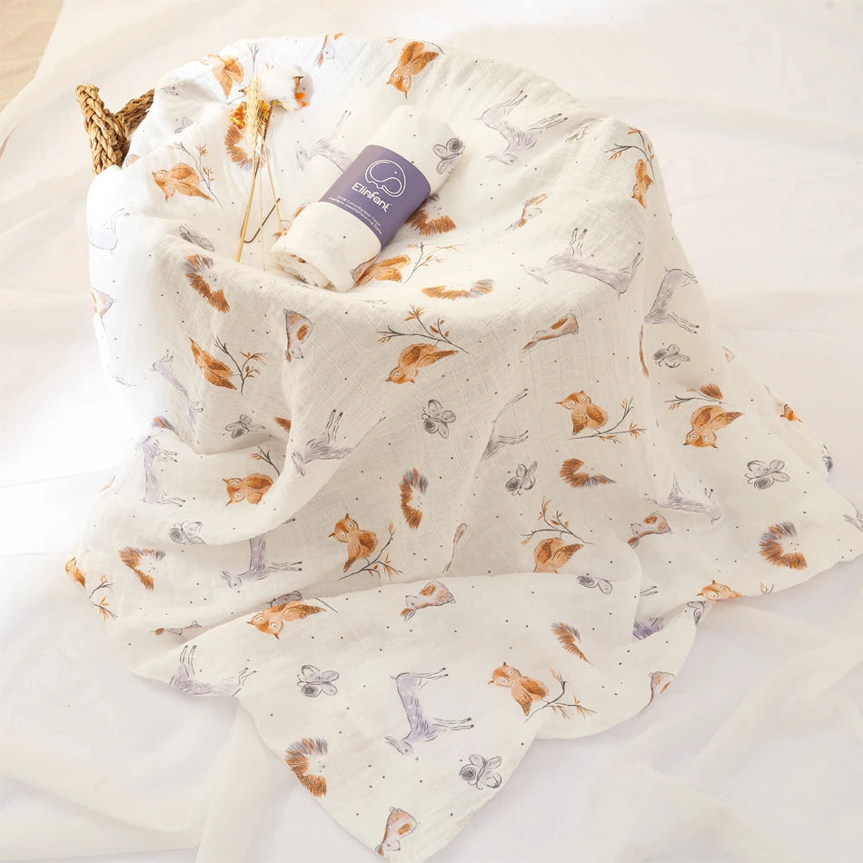 Elinfant Baby Organic Cotton Swaddle Wrap