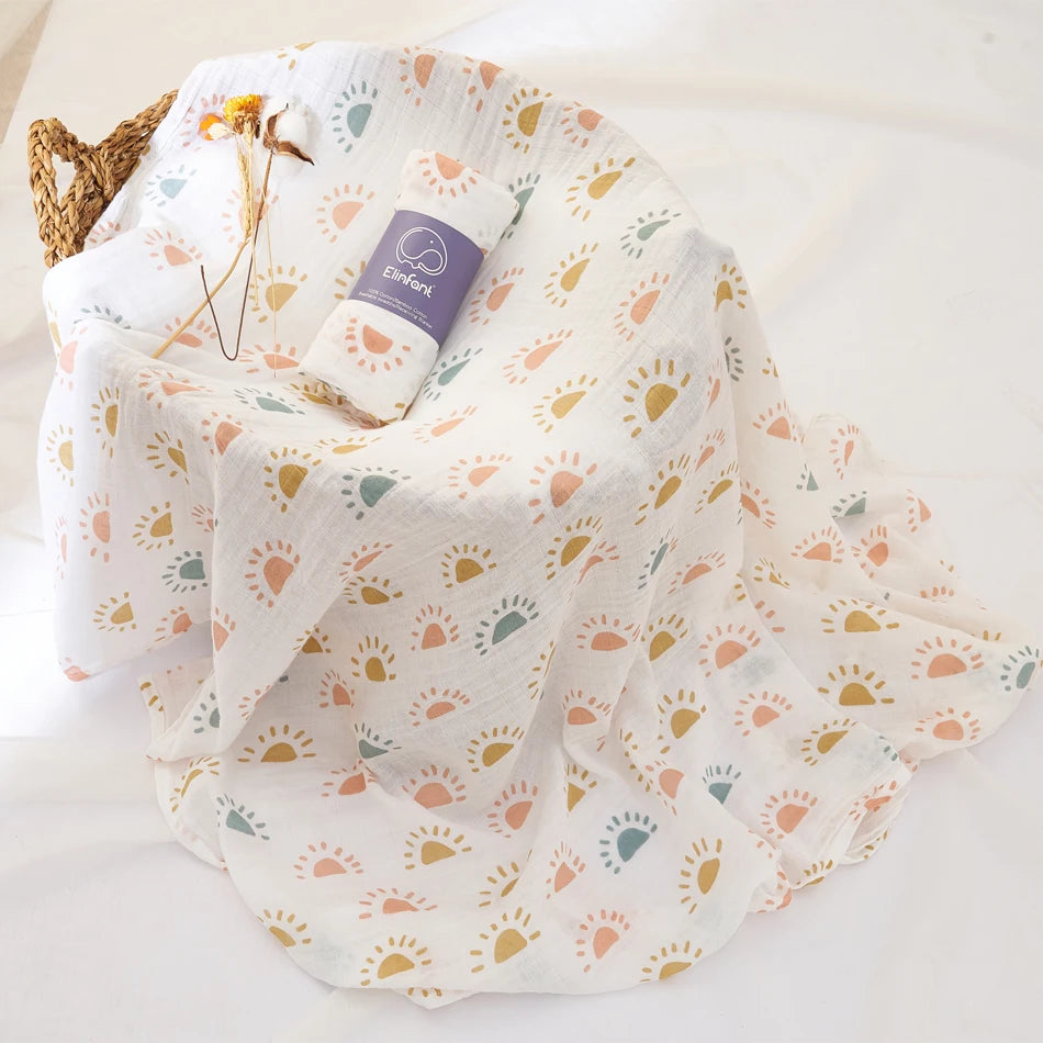 Elinfant Baby Organic Cotton Swaddle Wrap