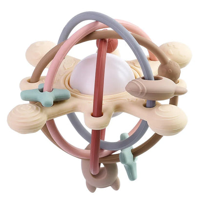 Rattle & Sensory Teether Bed Bell Silicone Montessori Ball